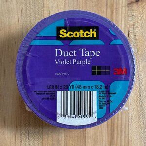 Scotch Violet Purple Duct Tape 1.88 Inch X 20 Yards (48mm × 18.2m) NOS